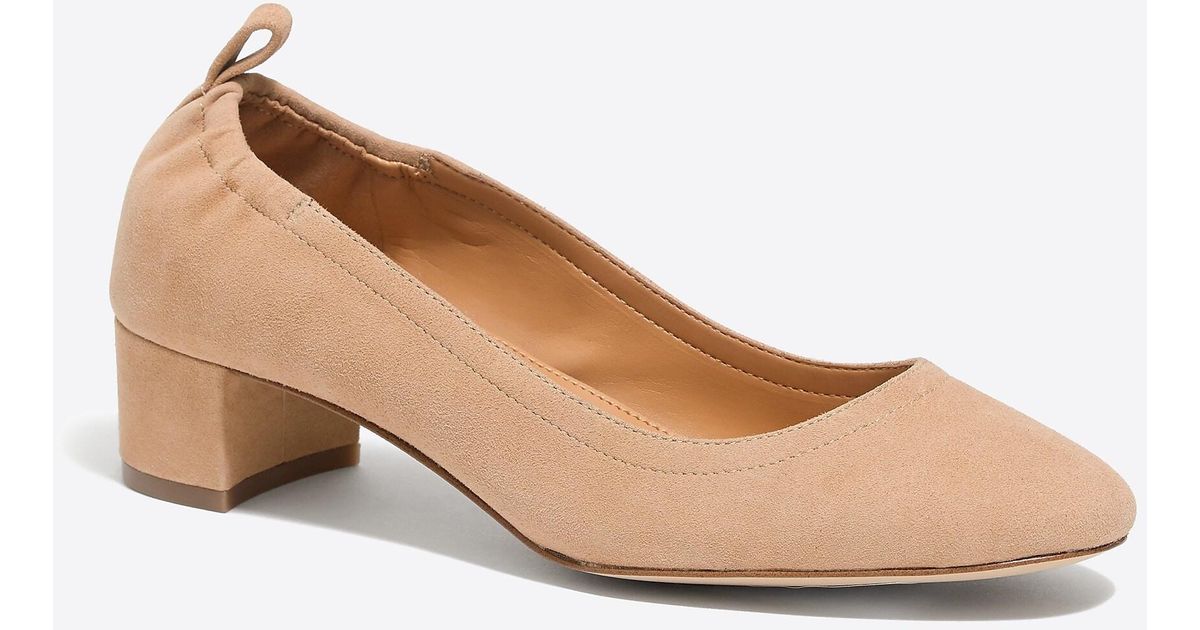 anya suede block heels