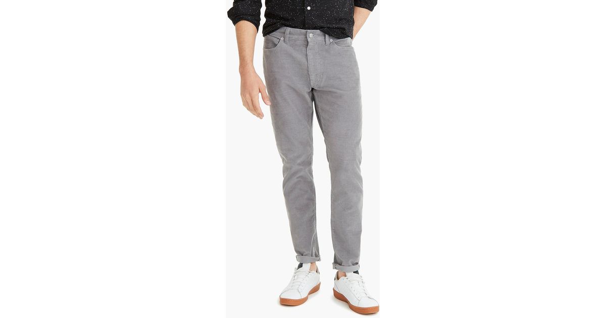 J.Crew Cotton Straight-fit Flex Cord in Dusty Slate (Gray) for Men - Lyst