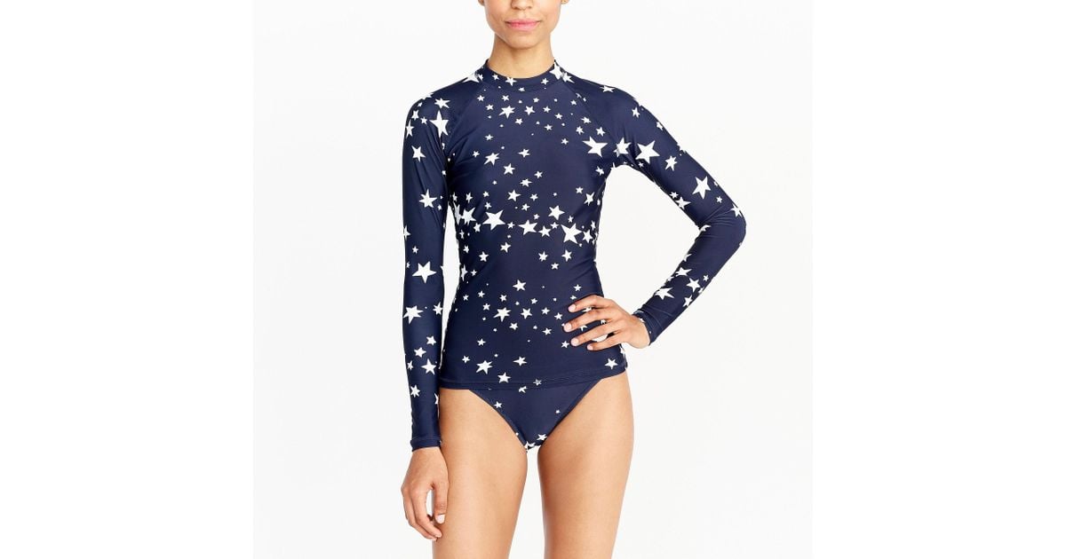 J.Crew Synthetic Longsleeve Rash Guard in Blue Lyst