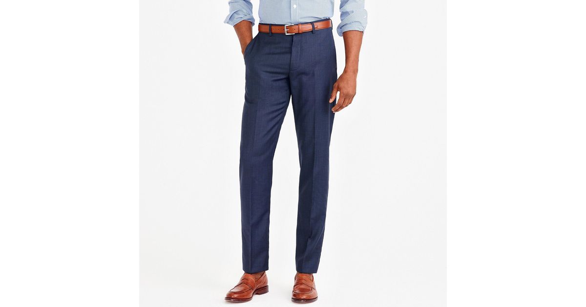 J.Crew Classicfit Thompson Suit Pant In Worsted Wool in Navy (Blue