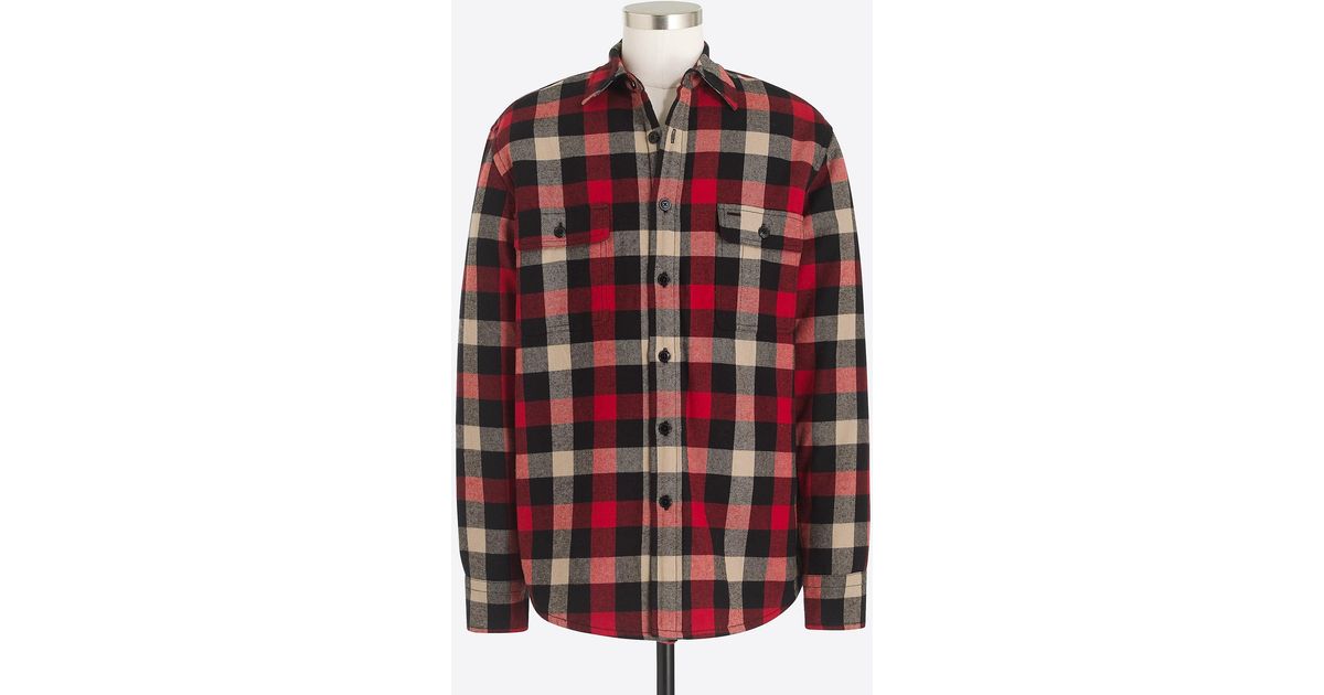 j crew red and black flannel