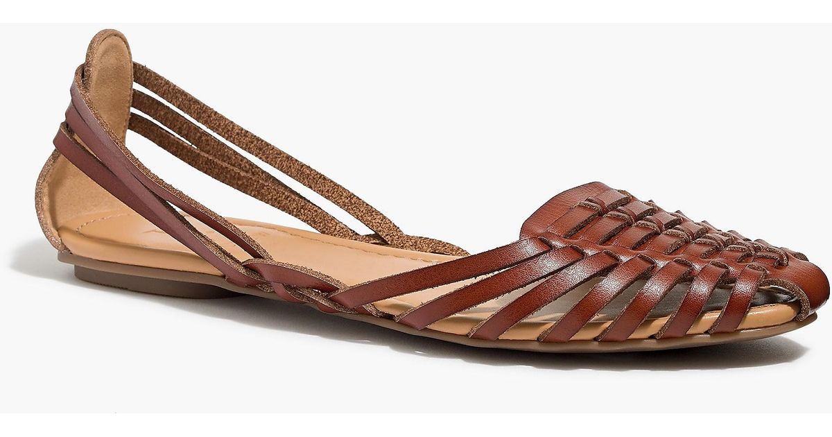 J crew basket weave best sale flats