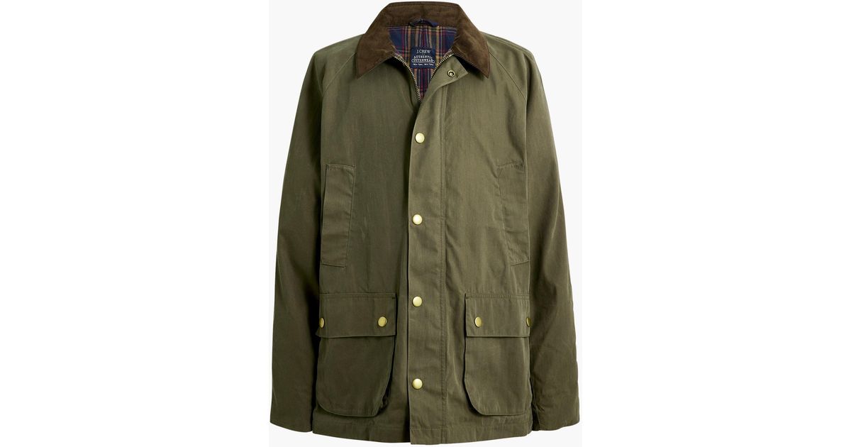 J.Crew Waxed Twill Jacket in Green for Men Lyst