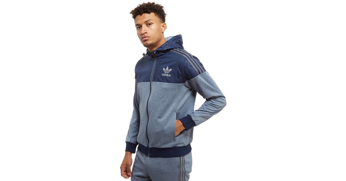 grey and blue adidas hoodie