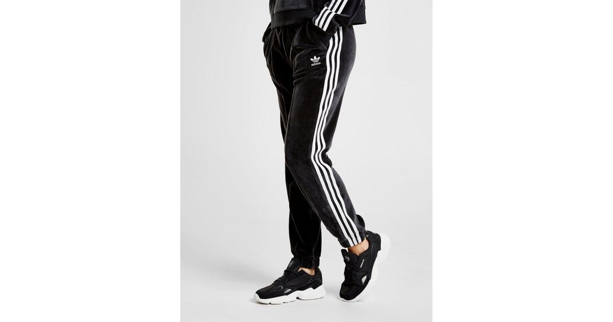 adidas velvet 3 stripes track pant