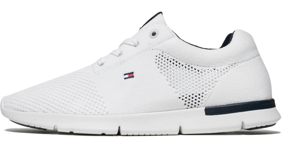 tommy hilfiger tobias flag mesh trainers in navy