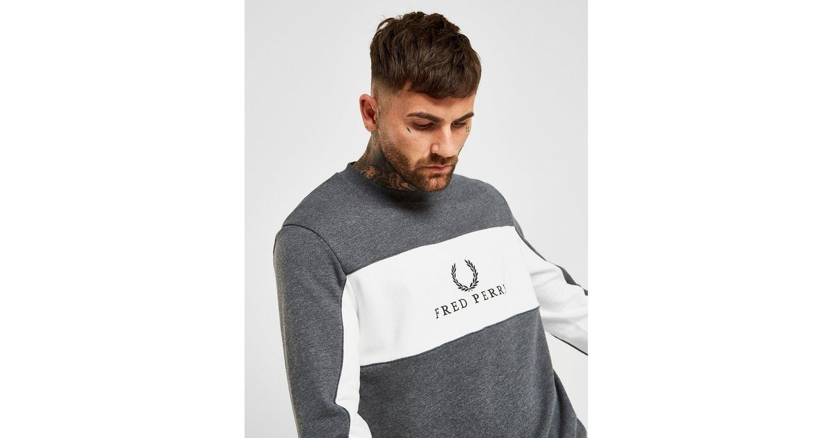 fred perry woven panel sweatshirt