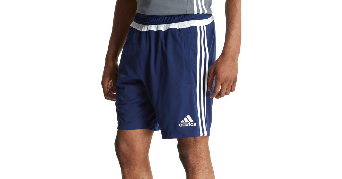 adidas Synthetic Tiro 15 Training Shorts in Blue/White (Blue) for Men - Lyst