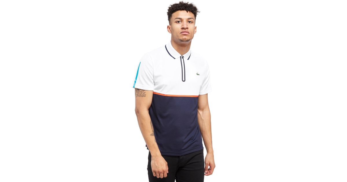 lacoste zip polo shirt