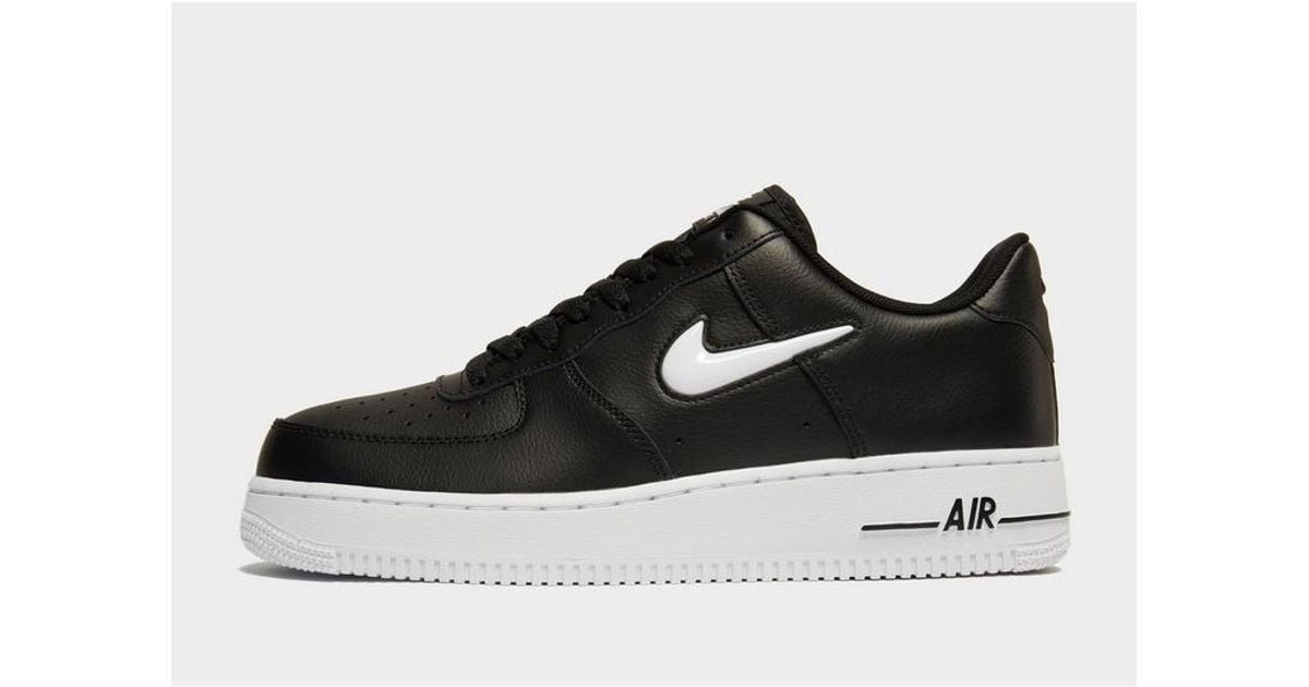 Nike Leather Air Force 1 Essential Jewel in Black/White (Black ...