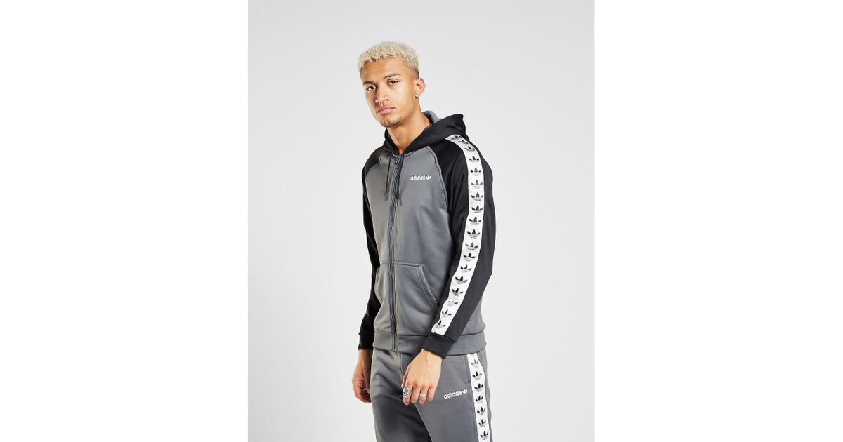 adidas tape zip hoodie