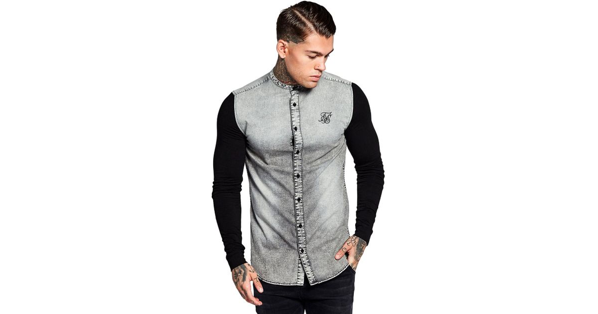 siksilk denim shirt