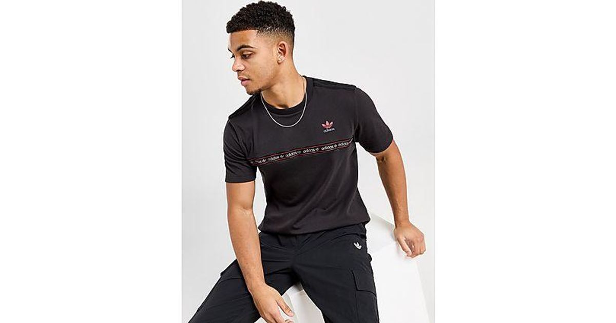 adidas Originals New York Tape T shirt in Black for Men Lyst UK