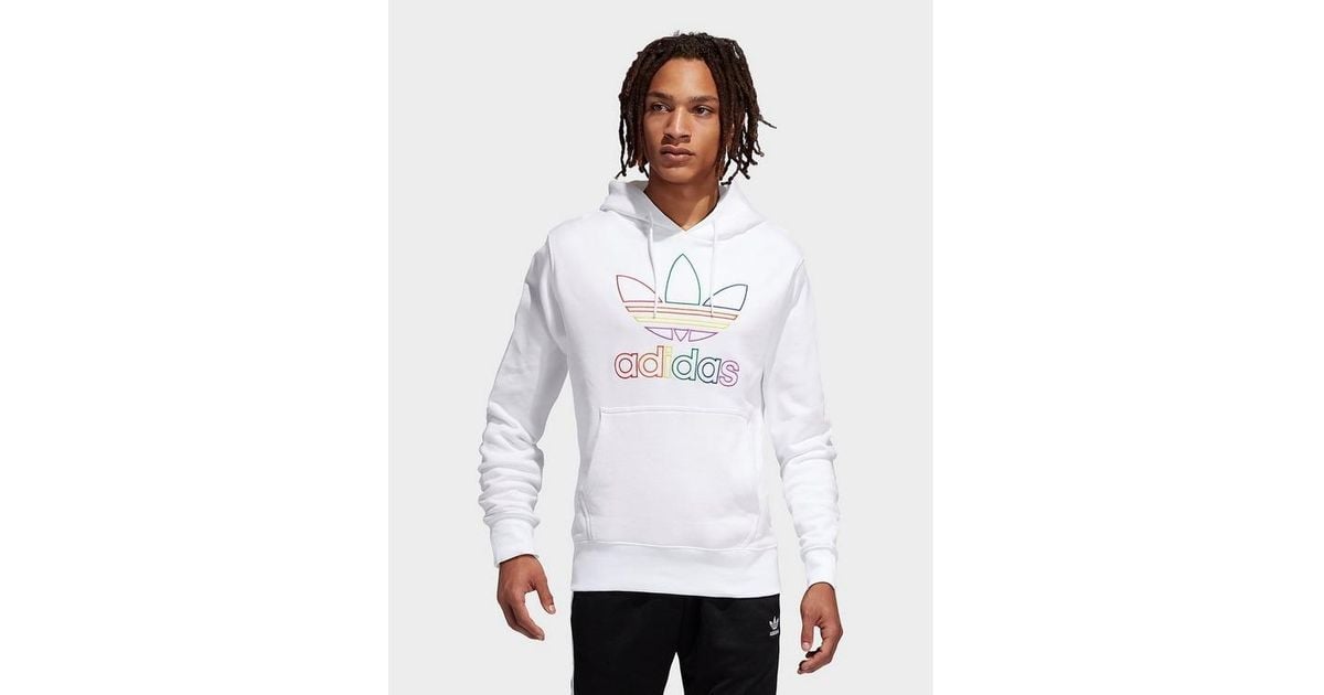 pride trefoil outline hoodie