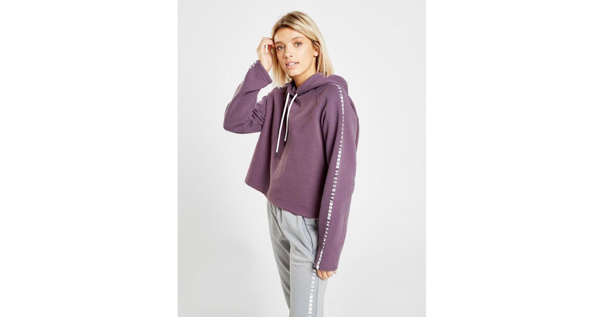 purple under armour zip up hoodie