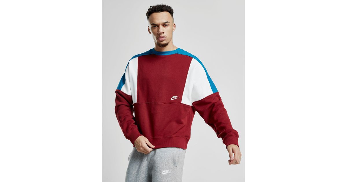red and blue nike sweatshirt