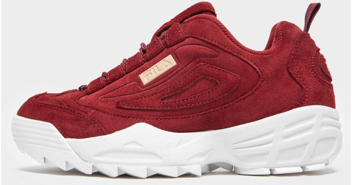 burgundy and gold fila shoes