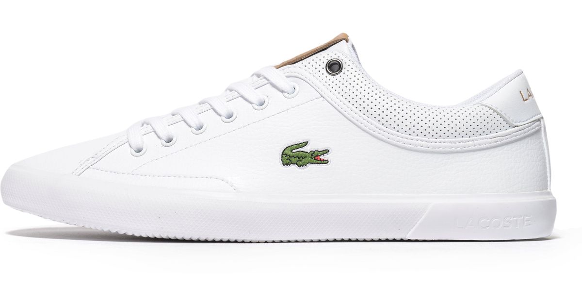 Lacoste Leather Angha 217 in White/Tan 