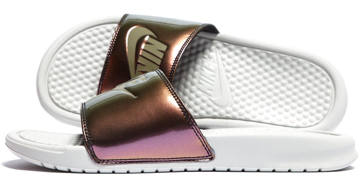 nike slides colourful