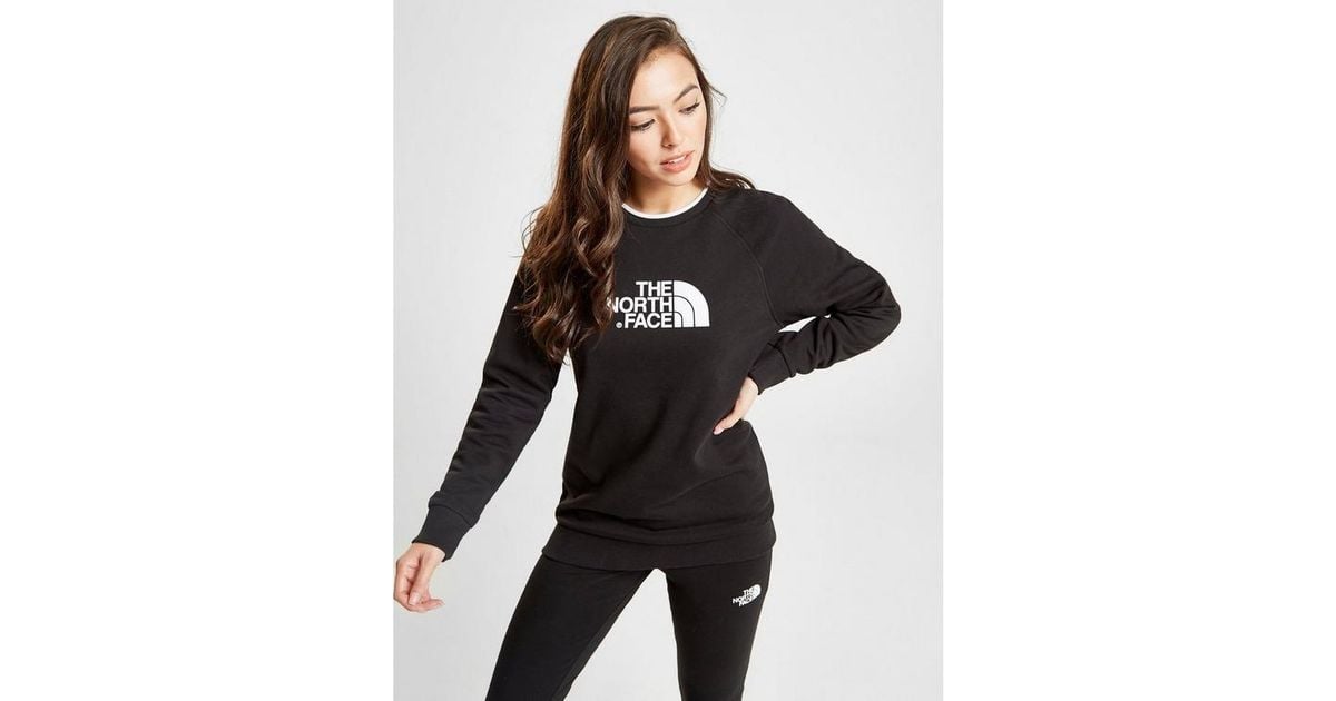 the north face tipped logo crew sweatshirt