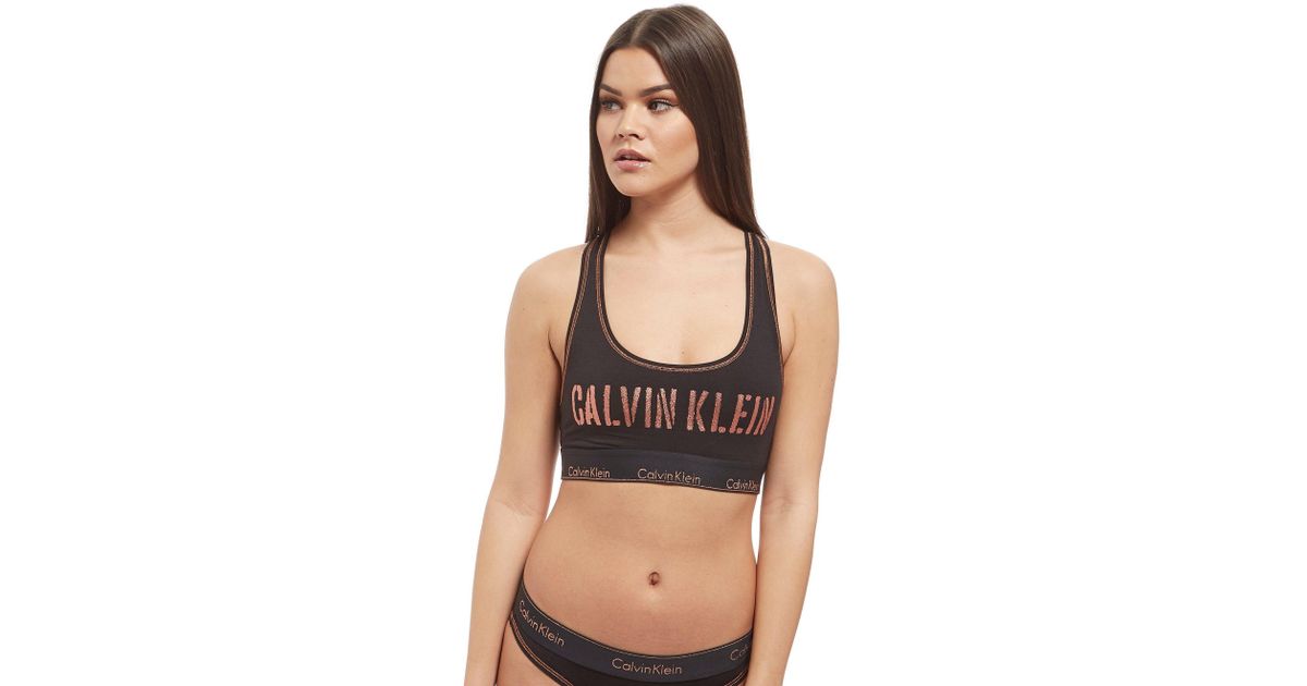 calvin klein rose gold bralette
