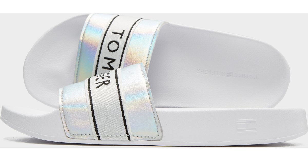 tommy hilfiger mirror sparkle sliders