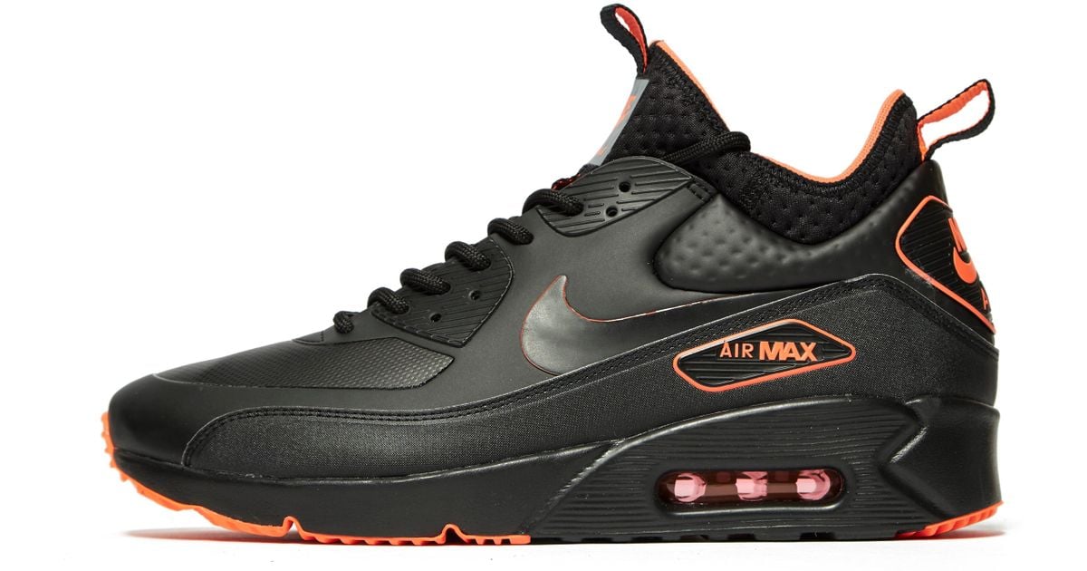 Nike Rubber Air Max 90 Ultra Mid Winter Se in Black/Orange (Black) for Men  - Lyst