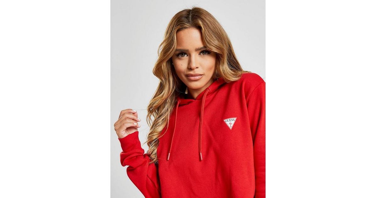 guess crop hoodie