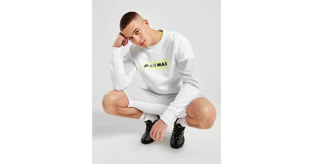 Nike Air Max Crew Sweatshirt in White for Men | Lyst UK