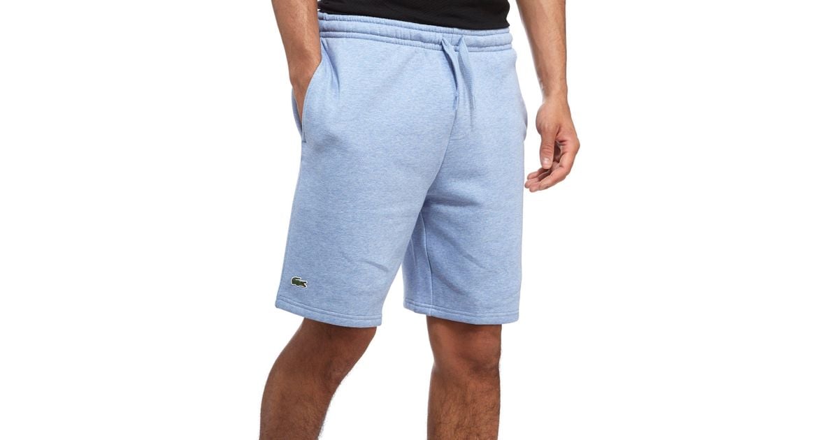 lacoste core fleece shorts