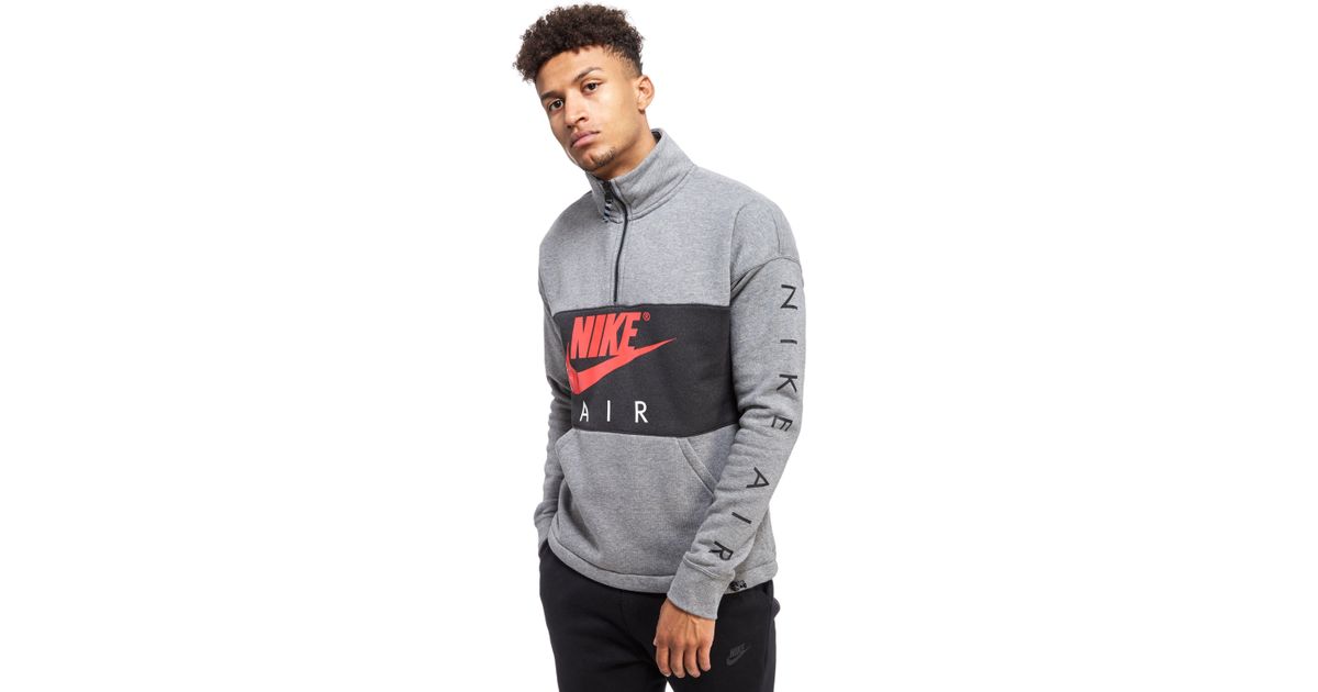 nike air fleece half zip top