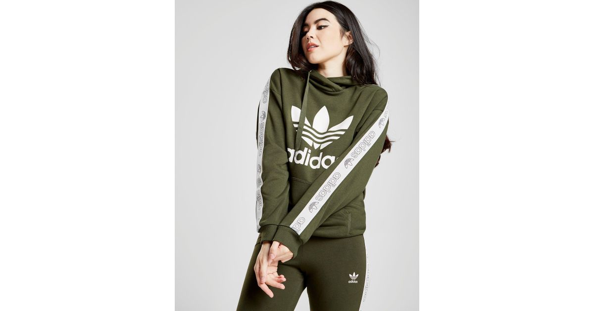 adidas tape overhead hoodie pink