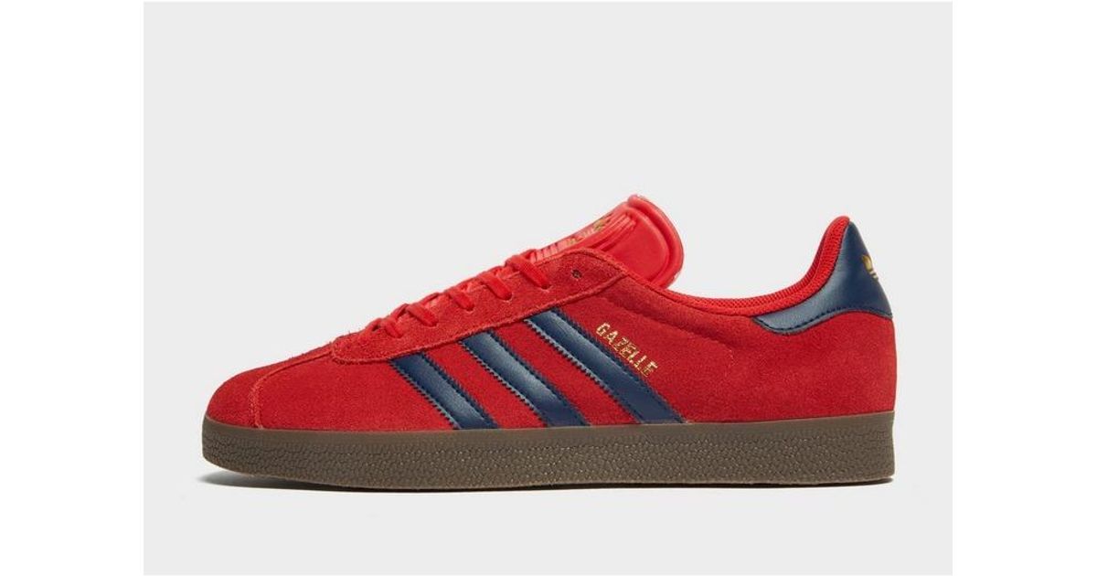adidas gazelle red suede