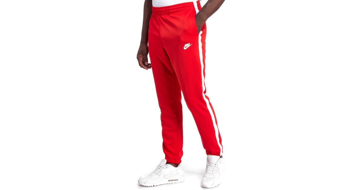 red nike poly tracksuit
