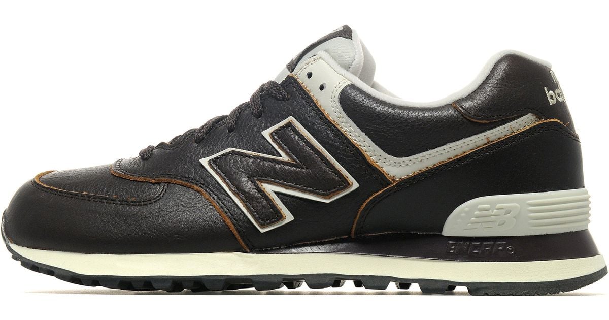 new balance 574 brown leather