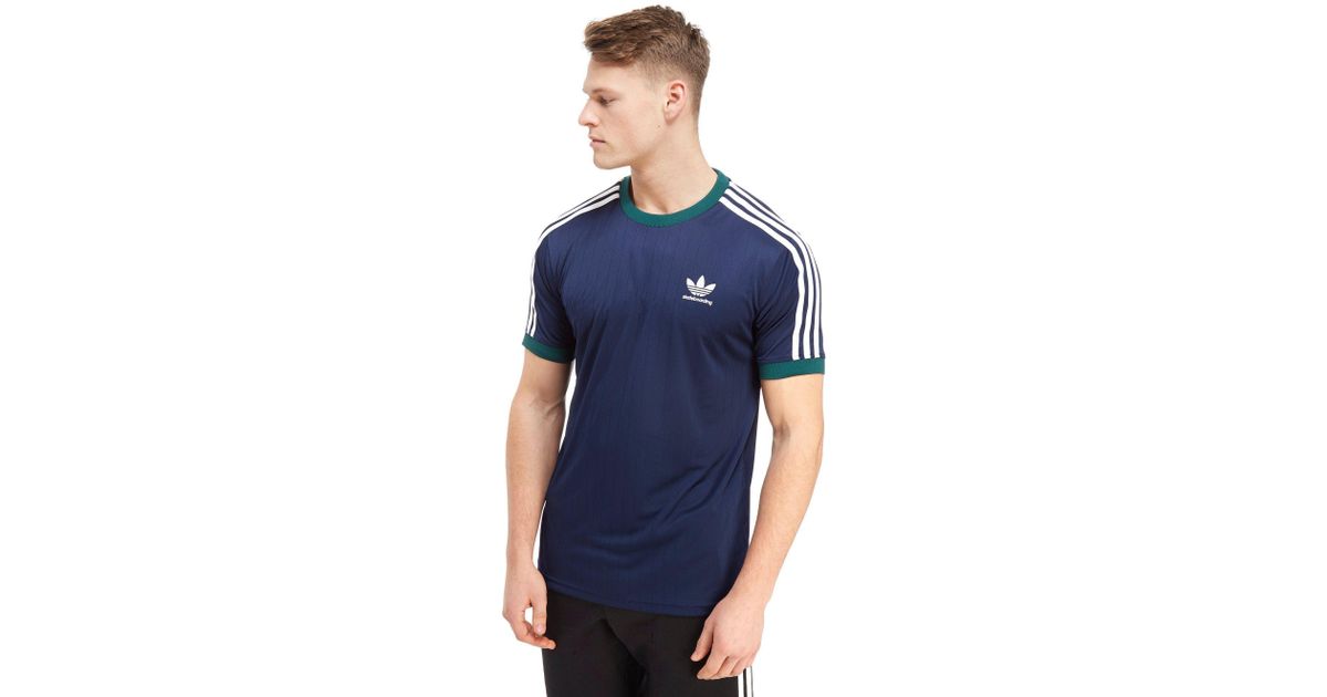 Adidas Originals Blue Skateboarding Poly California T shirt for men Adidas Originals Blue Skateboarding Poly California T shirt for men