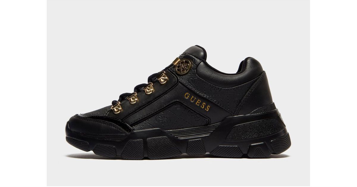 guess shoes black and gold
