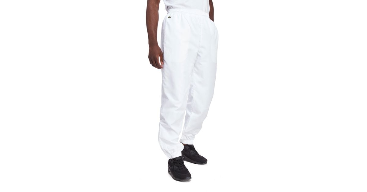 lacoste white track pants