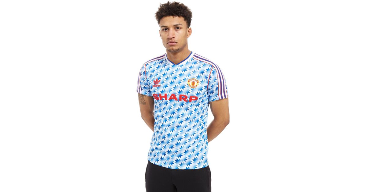 Adidas Originals Cotton Manchester United Shirt In Blue For Men Lyst