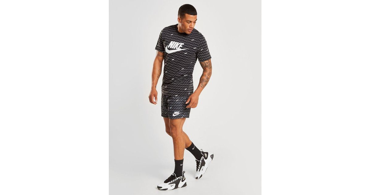 nike hybrid all over print swim shorts