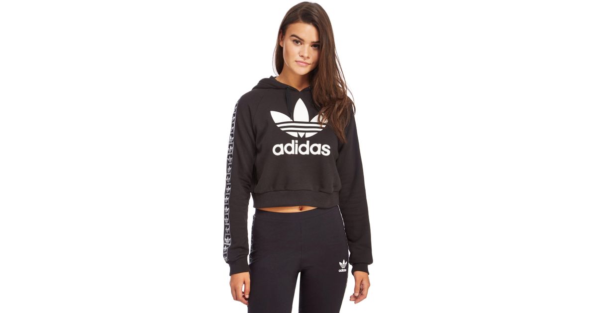 adidas tape crop hoodie