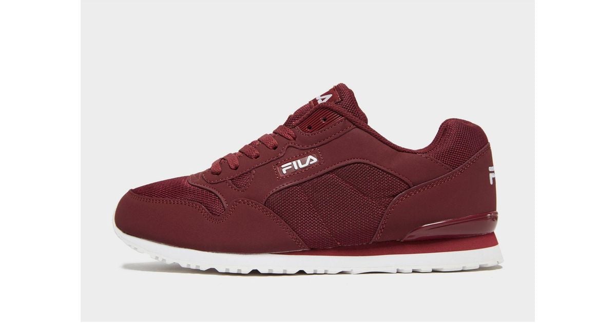 burgundy fila shoes