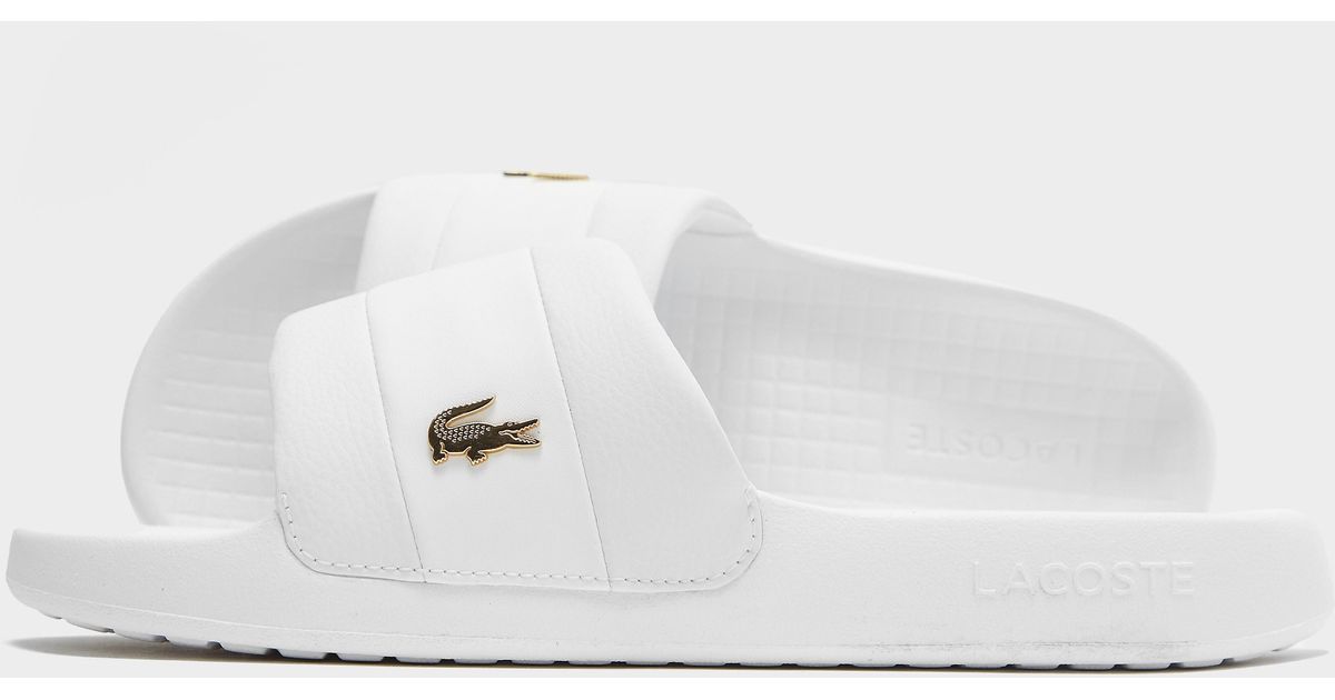 Ciabatte Serve Pin da Uomo di Lacoste in Bianco Lyst