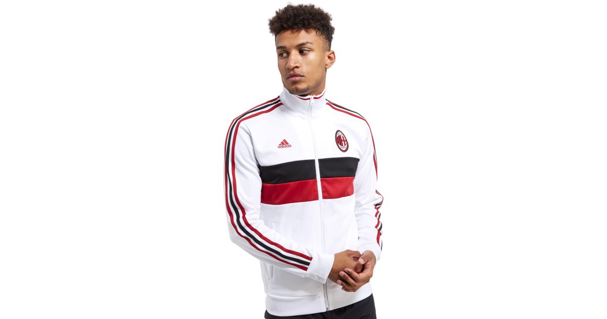 adidas Originals Synthetic Ac Milan 3 Stripe Track Top in White for Men -  Lyst