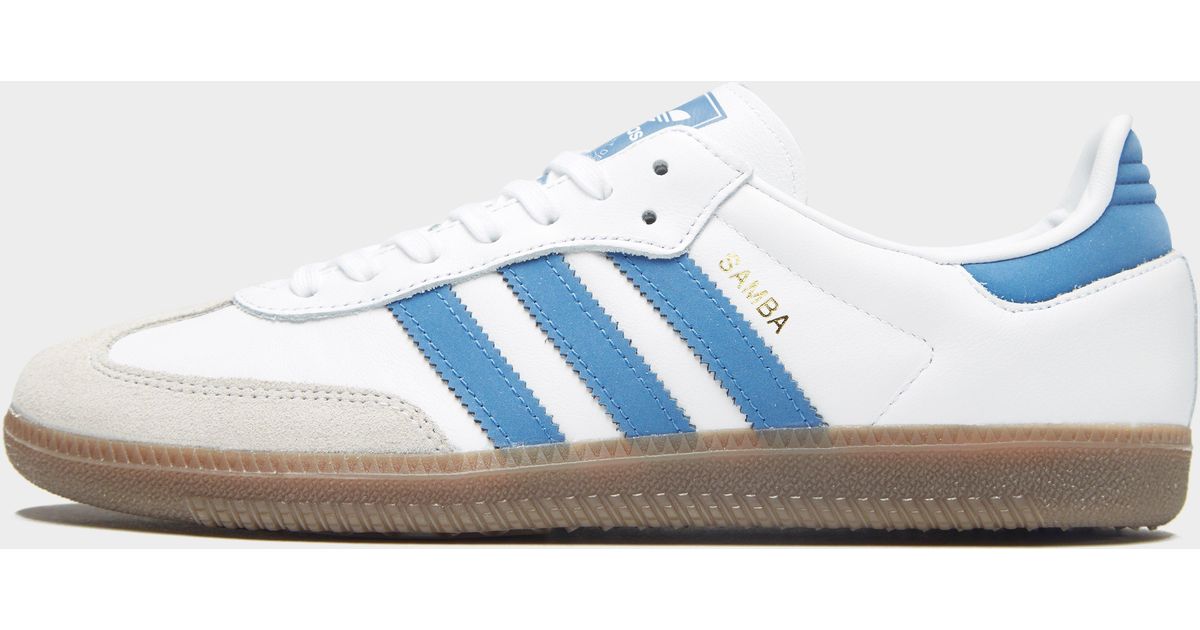 adidas samba og white and blue