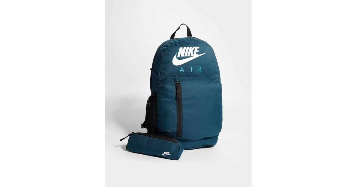 nike backpack blue and green