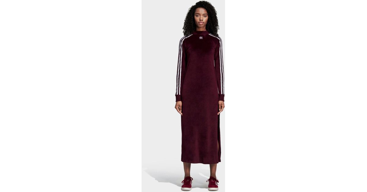 adidas trefoil dress maroon