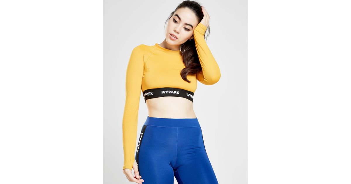ivy park yellow crop top