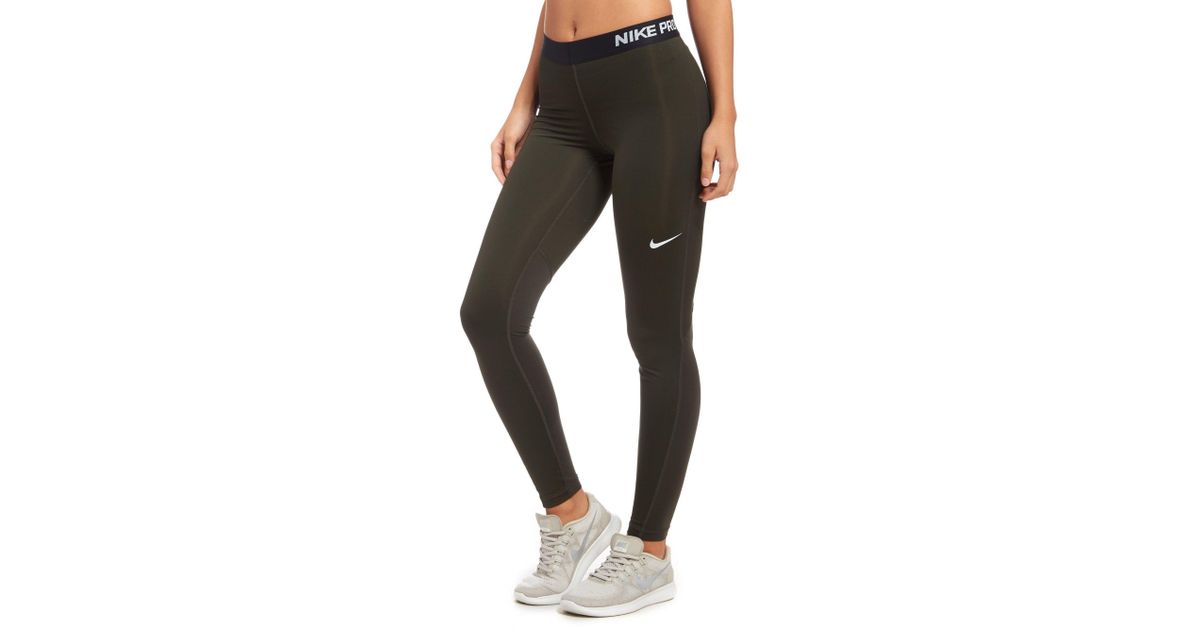 nike pro leggings green