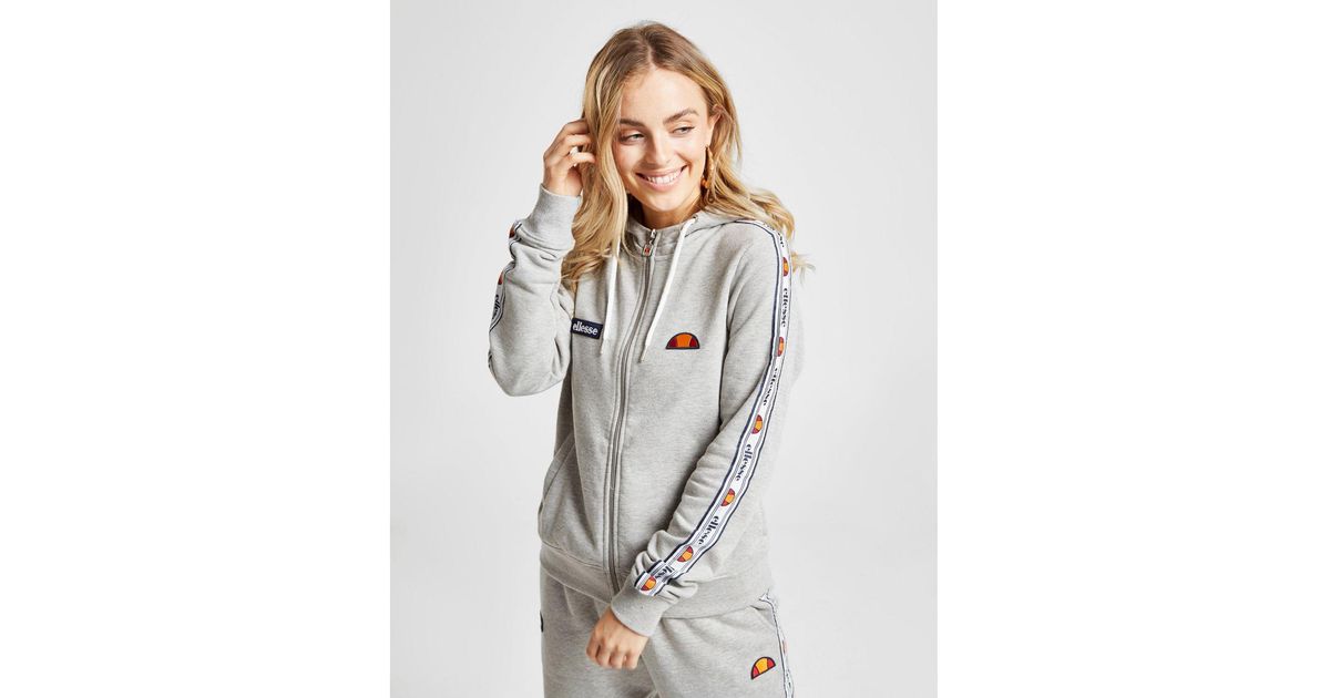ellesse cooper tape full zip hoodie